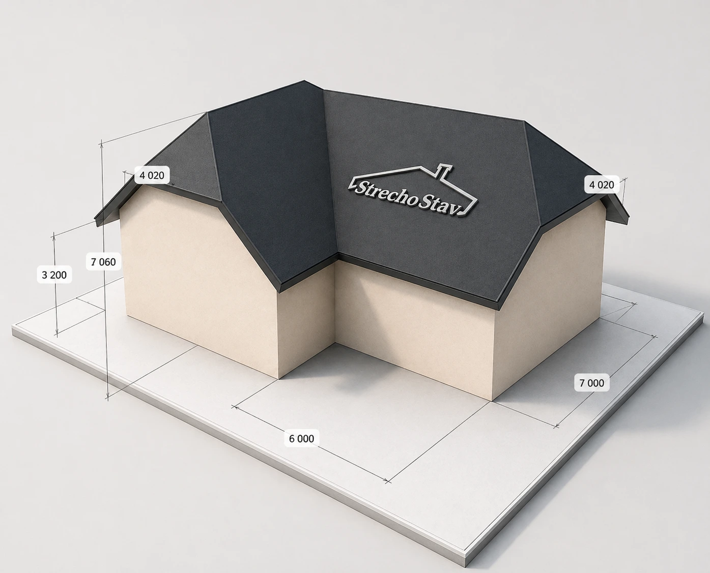 Orientačný výpočet ceny šikmej strechy